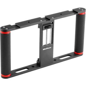 Minifocus Smartphone Video Rig Filmmaken Vlogging Rig Metal Case Telefoon Video Stabilizer Aluminium Grip Met Koude Schoen