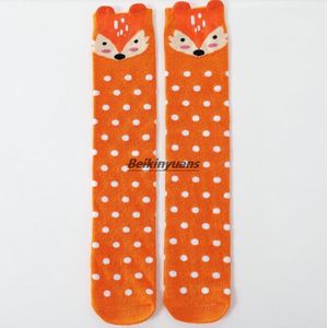 spring and autumn stereo ear animal cartoon children&#39;s socks cotton knee girls calf socks