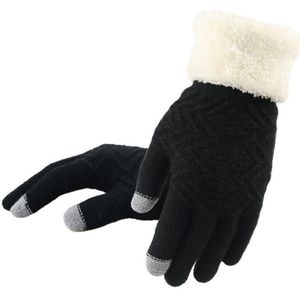 Winter Touchscreen Handschoenen Vrouwen Mannen Warm Stretch Knit Mittens Imitatie Wol Volledige Vinger Guantes Vrouwelijke Handschoenen Luvas Dikker