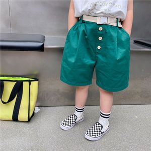 Zomer Jongens En Meisjes Effen Kleur All-Match Shorts Unisex Katoen Losse Casual Shorts