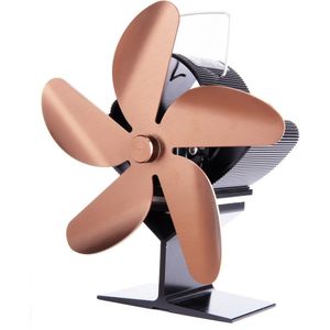 Haard Fan 5-Blade Kachel High-Efficiency Self-Roterende Ventilator Huishoudelijke Verwarming Accessoires Aangedreven Door Warmte, batterij Gratis