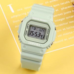 Populaire Vierkante Wijzerplaat Vrouwen Student Sporthorloges Casual LED Multifunctionele Heren Digitale Horloge Waterdicht Horloge