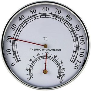 2-In-1 Sauna Thermometer Metalen Behuizing Exquisite Dial Temperatuur Vochtigheid Meting Voor Huizen Sauna Thermometer Hygrometer