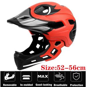 Batfox Kinderen Volledige Gezicht Fiets Fietshelm Cascos Ciclismo Kids Mountain Road Mtb Bike Helm Afneembare Pro Bescherming