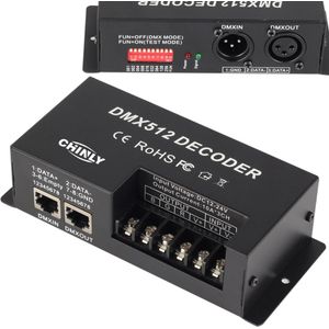 3 Kanaals 30A Rgb Dmx 512 Led Decoder Controller Dmx Dimmer Gebruik Voor DC12-24V Rgb Led Strip
