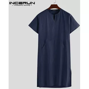 Kaufe EDOLYNSA Damen-Kaftan-Kleid in Übergröße, Tunika, lang, Maxi-Kimono, Kaftan, grün gestreift, Nachthemd, Strandparty, Freizeitkleid, Q1523 zum Preis ab 18