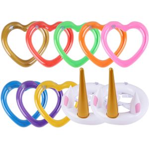 Opblaasbare Eenhoorn Ring Zwemmen Speelgoed Voor Kinderen Toss Game Zwembad Gereedschap Speelgoed Voor Kids Gunsten Supplies Party Decoraties