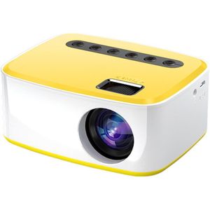 1080P Wifi Home Projector Voor Telefoons 16-110in Display Ondersteuning U Disk/Externe Harde Schijf Spelen Flexibele Voeding geel