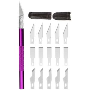 Imzay Carving Metalen Scalpel Mes Gereedschap Kit Met Vinger Protector 3 Soorten Messen Antislip Mes Veiligheid Cutter Papier mes