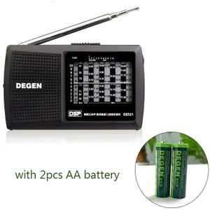 Degen DE321 FM Stereo MW SW Radio DSP World Band Receiver Full band Radio FM