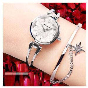 Dames Armband Horloge Zes Sterren Strass Stalen Riem Dames Horloge Ronde Wijzerplaat Vrouwelijke Horloge Quartz Voor Vrouwen