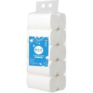 10 Rolls 4-Ply Toiletpapier Zachte Toiletpapier Zeer Absorberende Home Keuken Gxmc