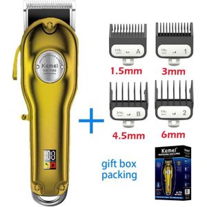 Kemei Tondeuse Snoerloze Haar Snijder Oplaadbare Krachtige Motor Kapper Tondeuse KM-1986