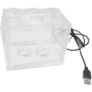 Usb Mini Aquarium Met Led Lamp Licht Home Office Desktop Thee Tafel Decoratie