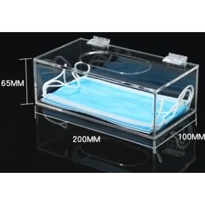 Acryl Clear Tissue Doos Wegwerp Masker Opbergdoos Handschoenen Stofdicht Organiseren Doos