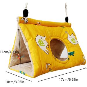 Vierkante Vogel Papegaai Nest Zachte Pluche Vogel Papegaai Hangmat Warme Opknoping Bed Voor Pet Cave Kooi Hut Tent Speelgoed Huis voor Kleine Dieren