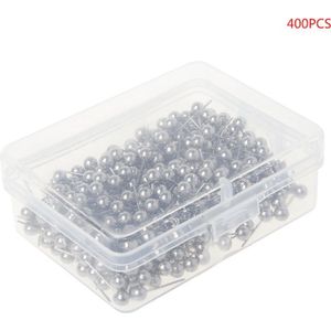 400 Stks/set Ronde Plastic Hoofd Stalen Punt Push Pins Kaart Duim Kopspijkers Pin Met Doos Voor Kantoor Schoolbenodigdheden