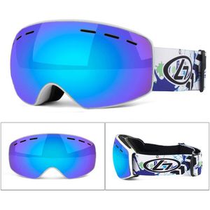Winter Snowboard Skibril Voor Kinderen Dual Lens Anti Fog Winddicht Masker Kleurrijke Plated Grote Frame Skiën Bril Kinderen
