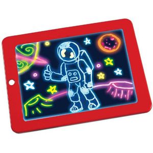 3D Magic Drawing Pad LED Schrijfbord Plastic Board Creatieve Art Magic Kinderen Brain Development Puzzel Speelgoed Onderwijs Set