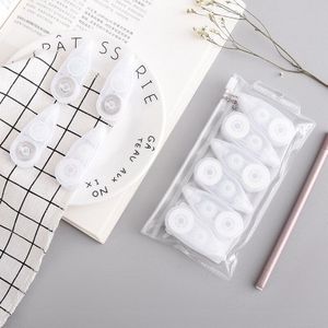 6 Stks/zak Eenvoudige Witte Correctie Tape Leuke Kawaii Transparante Corrector Tape Voor Kinderen Koreaanse Briefpapier Kantoor Schoolbenodigdheden