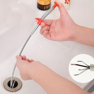 Riool Cleaning Wire Lente Huishoudelijke Buigbare 60Cm Lange Wastafel Bad Wc Bagger Pijp Badkamer Keuken Riool Cleaning Tools