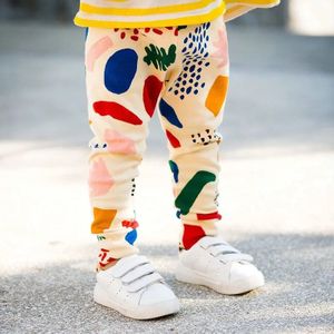 En Najaar Elastische Band Kinderen Katoen 9 Broek Allover Gedrukt Leggings