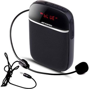 Draagbare Voice Versterker Voor Leraren Met Bedrade Microfoon Headset Tailleband Oplaadbare Bt Speaker Met Muziek Fm Tf Card