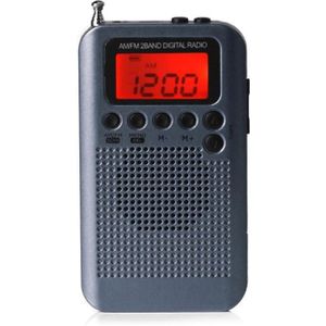 HRD-104 Draagbare Am/Fm Stereo Radio Pocket 2-Band Digitale Tuning Radio Mini Ontvanger Outdoor Radio W/oortelefoon Lanyard 1.3 Inch