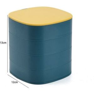 Sieraden Doos Multi-layer Grote Capaciteit Draagbare Multifunctionele Earring Ketting Ring Sieraden Draagbare Stofdicht Opslag box Box