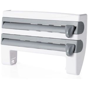 Keuken Handdoek Papier Houder Aluminium Film Cutter Wraptastic Dispenser Snijden Folie Cling Wrap Keuken Plank Muur Hang Rack