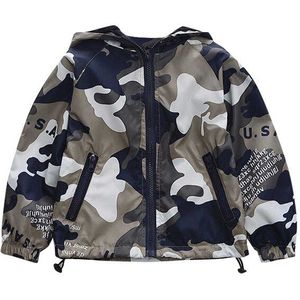 Peuter Kid Baby Boy Hooded Jas Mode Katoen Blend Camouflage Sweatshirt Wind Jassen Outfits Uitloper Детская Куртка @ 30