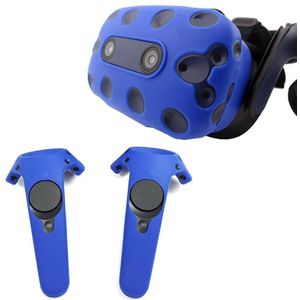 Voor Htc Vive Pro Vr Virtual Reality Headset Siliconen Rubber Vr Bril Helm Controller Handvat Case Shell Silicone Case Cover