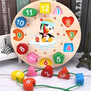 Cartoon Educatief Vis/Uil Houten Speelgoed Voor Kinderen Multifunctionele Vroeg Leren Houten Puzzels