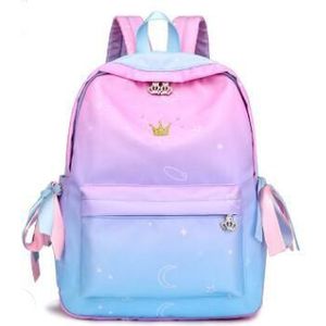 UOSC Regenboog Kleur Nylon Rits Rugzak Meisjes Casual Grote Capaciteit Schooltas Vrouwen Stijlvolle Rugzak Mochila Feminina