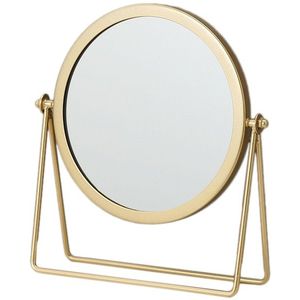 Metalen Decoratieve Spiegel Dame Desktop Make-Up Spiegel 360 ℃ Ronde Vorm Spiegel Backlit Spiegels