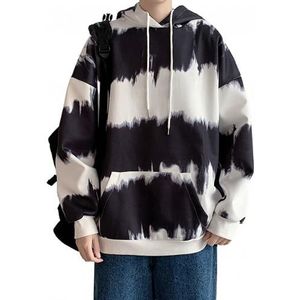 Mannen Vrouwen Lange Mouwen Oversized Hoodie Tie Dye Kleurverloop Pocket Sweatshirt Losse Fit Capuchon Oversize Hoodie