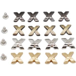 13Mm Cross X Vorm Punk Klinknagels Cap Stud Voor Leather Craft Belt Purse Bag Hoed Schoen Kleding Jeans Sieraden versieringen Accessoires