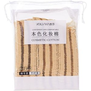 222 Pcs Verdikte Bamboevezel Natuurlijke Kleur Cosmetische Katoen Makeup Remover Fijne Wattenschijfjes Gezicht Reiniging Nail Doekjes E1024