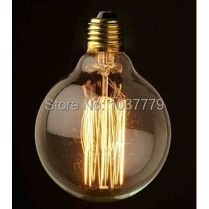 een sample van G125 globe D125mm * L178mm Edison gloeilampen E27 220 v rechte filament lamp lampen