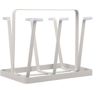 Cup Droogrek Stand Bier Bril Rack, 6 Cup Metalen Afdruiprek Holder Rack Antislip Mokken Cups Organizer