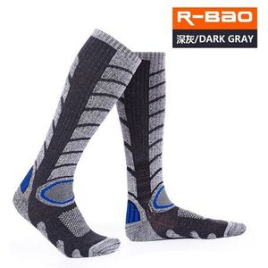 R-BAO Winter Warm Mannen Vrouwen Thermische Ski Sokken Dikke Katoenen Sport Snowboard Fietsen Skiën Voetbal Beenwarmers Lange Sokken 3321 M
