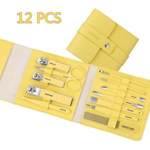 12-16 Stks/set Nail Cutter Set Rvs Nagelknipper Set Met Opvouwbare Tas Manicure Cutter Kits Schaar Make beauty Tool