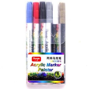 20 Kleuren Acryl Verf Marker Pen Art Marker Pen Voor Keramische Rock Glas Porselein Mok Canvas Permanente Verf Markers Briefpapier
