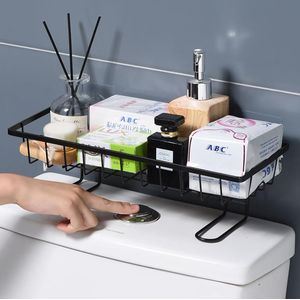 Smeedijzeren Wc Rack Muur Gemonteerde Geperforeerde Gratis Opbergrek Badkamer Wc Organizer Rekken