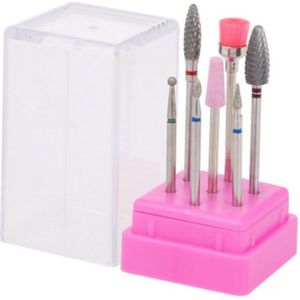 7 Pcs Keramische Nail Boren Set Met Doos Frees Manicure Machine Accessoires Elektrische Nagelvijlen Nail Art Gereedschap