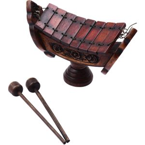 8 Notes Xylofoon Teak Hout Thai Traditionele Percussie Muziekinstrument Art Craft Houten Ornament Voor Thuis Met Hamers