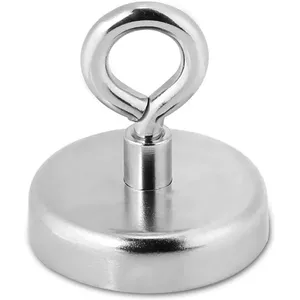 Bergmagneet neodymium met boring en schroefoog (magnets4you