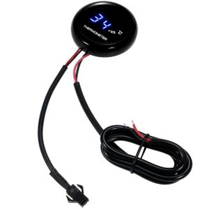 12V Motorfiets Digitale Thermometer Ultra-Dunne Ronde Water Temperatuur Meter Motorfiets Digitale Thermometer Auto Gauge Temp