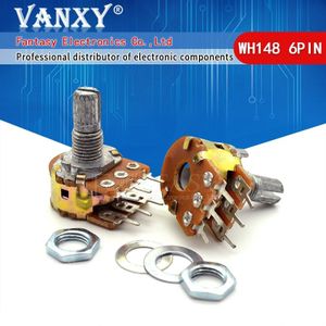 30Pcs B1K B2K B5K B10K B20K B50K B100K B500K 6Pin As WH148 Versterker Dual Stereo Potentiometer 1K 2K 5K 10K 50K 100K 500K