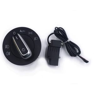 Voor Vw Golf Jetta MK5 MK6 Gti Passat B6 B7 Cc Touran Caddy Tiguan Chrome Koplamp Schakelaar 5ND941431B Voeg Auto functie